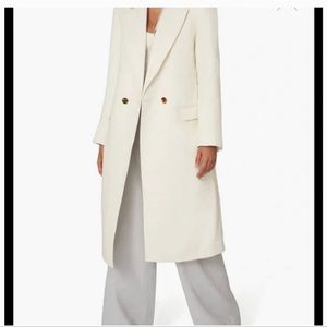 Danielle Bernstein WeWoreWhat Ivory Twill Blazer Coat